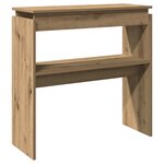 vidaXL Table console chêne artisanal 80x30x80 cm bois d'ingénierie