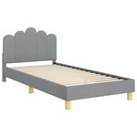 vidaXL Cadre de lit pour enfants avec tête de lit Gris clair