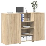 vidaXL Bureau réception chêne sonoma 155x50x103 5 cm bois d'ingénierie