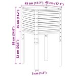 vidaXL Jardinière de jardin Anthracite 45x45x88 cm Acier