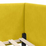 vidaXL Cadre de lit d'angle avec tête de lit Jaune 90 cm x 200 cm