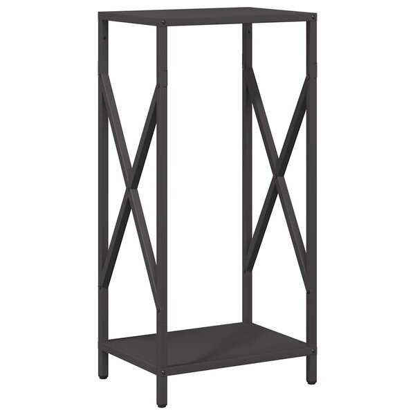 vidaXL Portant de bois chauffage noir 34x25x70 cm