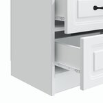 vidaXL Cabinet de chevet Blanc 43 x 34 5 x 44 5 cm Bois d'ingénierie