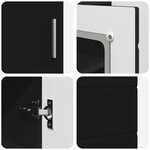 vidaXL Buffet avec étagère Noir 55 5 x 29 x 100 cm Bois d'ingénierie