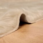 vidaXL Tapis en fausse Tafalla Beige 160 x 230 cm Polyester