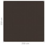 vidaXL Tapis de tente 250x250 cm Marron