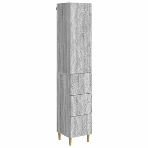 vidaXL Ensemble de Meubles 2 Pièces Sonoma gris 33 x 34 5 x 90 cm