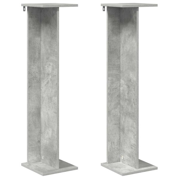 vidaXL Support de Plante 2 pièces Gris béton 25 x 25 5 x 100 5 cm
