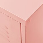 vidaXL Meuble TV Rose 105x35x50 cm Acier