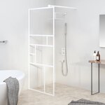 vidaXL Paroi de douche 90x195 cm ESG Verre Blanc