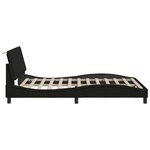vidaXL Cadre de lit sans matelas noir 140x190 cm tissu