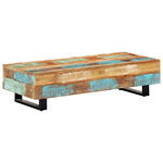 vidaXL Table basse 120x50x30 cm Bois de récupération solide et acier