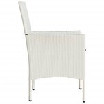vidaXL Chaises de jardin avec coussins lot de 2 blanc résine tressée
