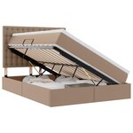 vidaXL Lit de Rangement Cappuccino 140 x 200 cm Cuir synthétique