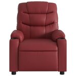 vidaXL Fauteuil inclinable électrique Rouge bordeaux Similicuir