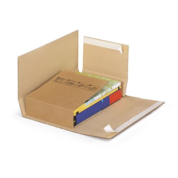 Etui-croix carton brun avec fermeture adhésive 43x31 cm (lot de 50)