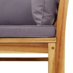 vidaXL Salon de jardin avec coussins 10 Pièces bois massif d'acacia