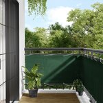 vidaXL Écran de balcon vert foncé 75x700 cm 100  polyester oxford