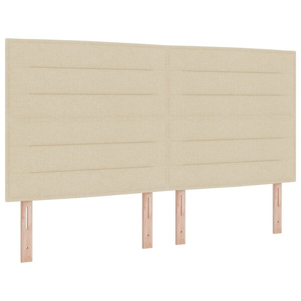 vidaXL Tête de lit Lignes Élégantes Crème 180 cm Tissu