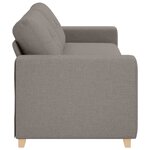 vidaXL Sofa 3 places avec coussin Taupe tissu