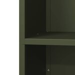 vidaXL Portant de bois chauffage vert olive 40x30x80 cm