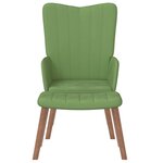 vidaXL Chaise de relaxation avec repose-pied Vert clair Velours