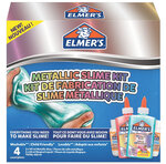 ELMER'S Kit de fabrication de Slime métallique  2 flacons de colle métallique (147 ml)  2 flacons de colle magique (68 ml)