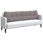 vidaXL Coussin de Dos Taupe 180 x 24 x 50 cm tissu