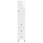 vidaXL Ensemble de Meubles 2 Pièces Blanc brillant 34 5 x 34 5 x 90 cm