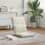 vidaXL Fauteuil de sol ajustable Crème Velours