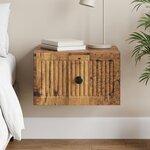 vidaXL Cabinet de chevet mural Bois ancien 33 x 34 5 x 20 cm