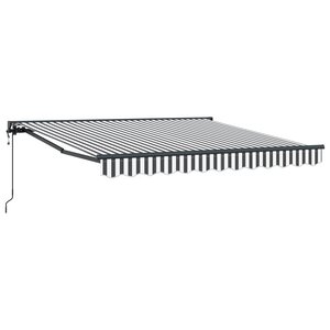 vidaXL Auvent Rétractable Anthracite et blanc 300x250 cm