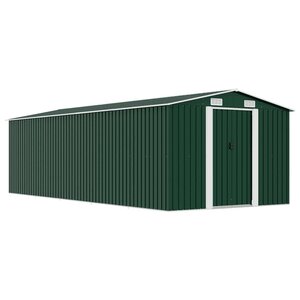 vidaXL Abri de jardin 257x580x181 cm Métal Vert