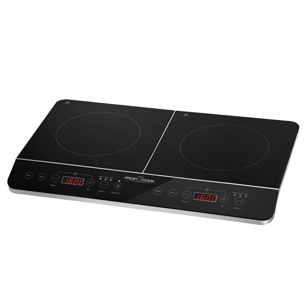 Proficook plaque de cuisson à induction double pc-dki 1067 3500 w noir