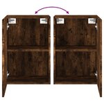vidaXL Meubles TV muraux 2 Pièces chêne fumé 40 5x30x60cm bois ingénierie