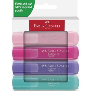 Etui de 4 Surligneurs TEXTLINER 46 PASTEL FABER-CASTELL