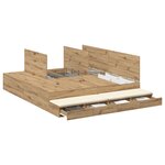 vidaXL Cadre de lit de rangement Chêne artisan 200x200 cm