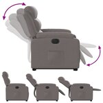 vidaXL Fauteuil inclinable électrique taupe tissu