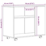 vidaXL Table d'appoint chêne artisanal 70x35x55 cm bois d'ingénierie