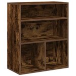 vidaXL Bibliothèque chêne fumé 60x30x71 5 cm bois d'ingénierie