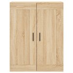 vidaXL Buffet haut Chêne sonoma 69 5x34x180 cm Bois d'ingénierie