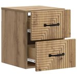 vidaXL Cabinet de chevet mural 2 pc Chêne artisanal 34 5 x 33 x 40 cm