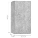 vidaXL Ensemble de meuble TV 8 Pièces Gris béton Bois d'ingénierie