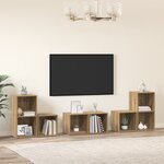 vidaXL Ensemble de meubles TV 6 Pièces Chêne artisanal Bois d'ingénierie