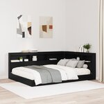 vidaXL Tête de lit de rangement Chêne noir 140 cm Bois d'ingénierie