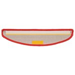 vidaXL Tapis d'escalier 30 pièces 56 x 17 x 3 cm Rouge Demi-rond