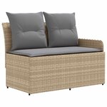 vidaXL Ensembles de meubles 7 Pièces Beige et Gris clair Rotin PE