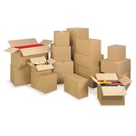 Caisse carton brune simple cannelure raja 40x33x30 cm (lot de 25)