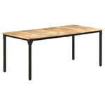 vidaXL Table à manger 180x90x76 cm Bois de manguier brut