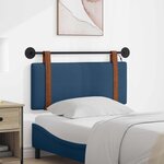 vidaXL Tête de lit suspendue Avec lumière LED Bleu PU antique